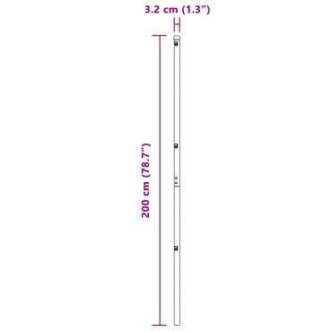 vidaXL Πόλοι Φράχτη 52 τεμ Πράσινο 32 mm Γαλβανισμένος Χάλυβας