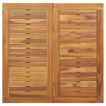 vidaXL Τραπέζι Κήπου 90x90x75cm Μασίφ ξύλο ακακίας και Μέταλλο 1 τεμ.