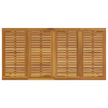 τραπέζι κήπου vidaXL 180x90x75cm από συμπαγές ξύλο ακακίας και μέταλλο