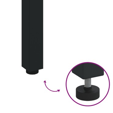 vidaXL Τραπέζι Κήπου 200x90x75cm από Στερεό Ξύλο Ακακίας και Μέταλλο 1 τεμ.