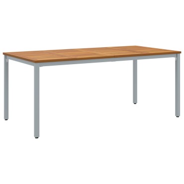 vidaXL Γραφείο Κήπου 180x90x75cm Συμπαγές ξύλο ακακίας και μέταλλο