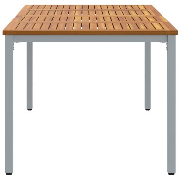 vidaXL Γραφείο Κήπου 180x90x75cm Συμπαγές ξύλο ακακίας και μέταλλο