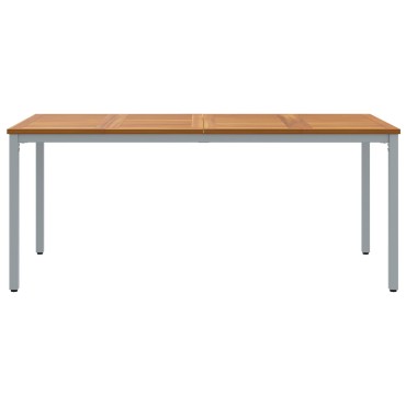 vidaXL Γραφείο Κήπου 180x90x75cm Συμπαγές ξύλο ακακίας και μέταλλο