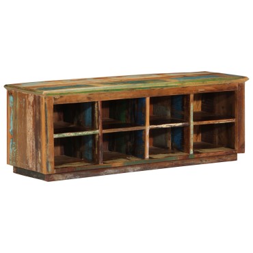 vidaXL Ράφι Παπουτσιών 110x35x40cm Μασίφ Ξύλο Ανακυκλωμένο