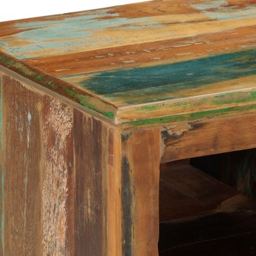 vidaXL Ράφι Παπουτσιών 110x35x40cm Μασίφ Ξύλο Ανακυκλωμένο