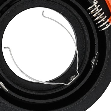 vidaXL Ενσωματωμένα Φώτα 6 τεμ Στρογγυλά GU10 Μαύρο Ø91 χλστ