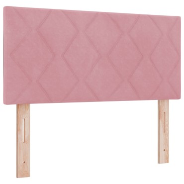 vidaXL Κεφαλάρι με Διαμάντια Ροζ Βελούδο 90x40x7cm 1 τεμ.