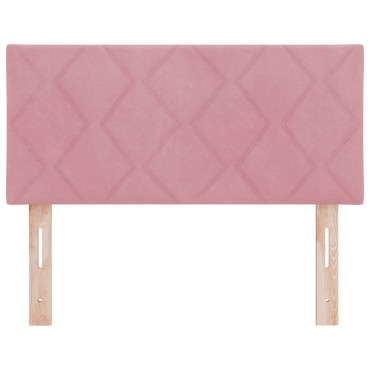 vidaXL Κεφαλάρι με Διαμάντια Ροζ Βελούδο 90x40x7cm 1 τεμ.