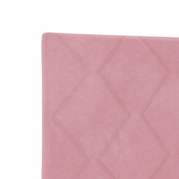 vidaXL Κεφαλάρι με Διαμάντια Ροζ Βελούδο 90x40x7cm 1 τεμ.