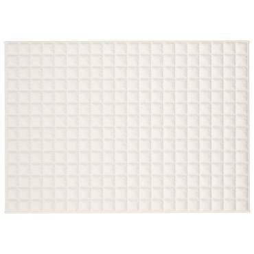 vidaXL Κουβέρτα Βαρύτητας Ανοιχτό Κρεμ 138 x 200 εκ. 6 κ. Υφασμάτινη