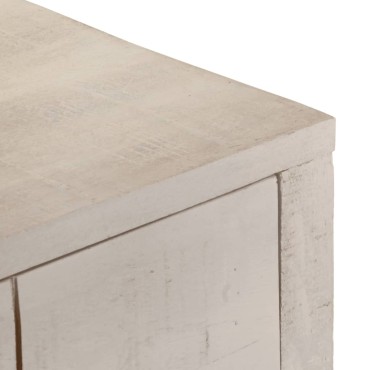 vidaXL Τραπέζι Κονσόλα Λευκό 110x35x75cm Μασίφ Ξύλο Μάνγκο 1 τεμ.