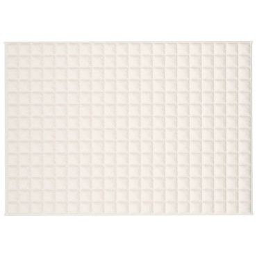 vidaXL Κουβέρτα Βαρύτητας Ανοιχτό Κρεμ 135 x 200 εκ. 6 κ. Υφασμάτινη