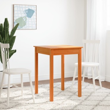 vidaXL Τραπεζαρία Καφέ Κεριού 55x55x75cm από Μασίφ Ξύλο Πεύκου 1 τεμ.