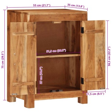 vidaXL Ντουλάπι 55x35x75cm από Μασίφ Ξύλο Ακακίας 1 τεμ.