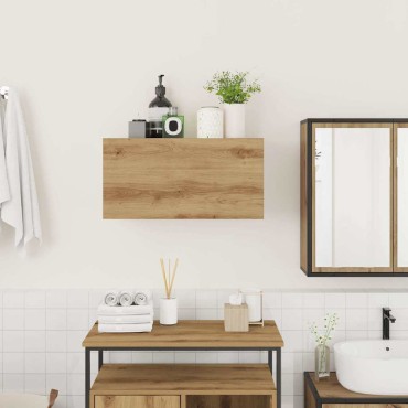 vidaXL Ντουλάπι τοίχου μπάνιου Artisan Oak Κατασκευασμένο ξύλο 60x25x30 cm 1 τεμ.
