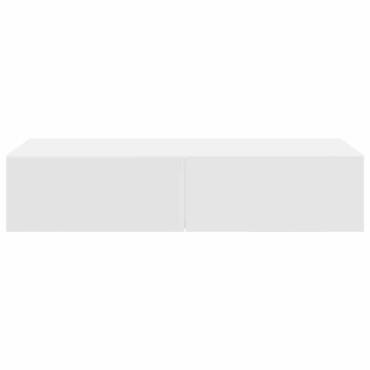 vidaXL Ράφι τοίχου με συρτάρια Λευκό 80x33x17cm Κατασκευασμένο ξύλο 1 τεμ.