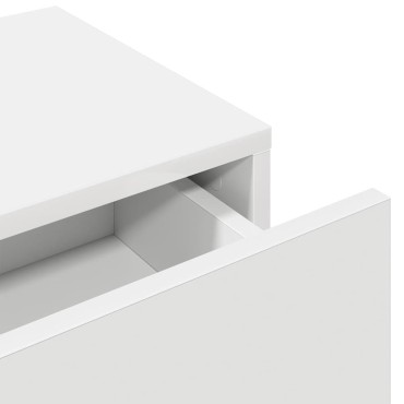 vidaXL Ράφι τοίχου με συρτάρια Λευκό 80x33x17cm Κατασκευασμένο ξύλο 1 τεμ.