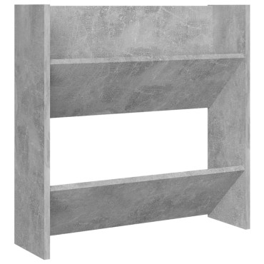 vidaXL Παπουτσοθήκες Τοίχου 2 τεμ. Γκρι Σκυρ. 60x18x60cm Μοριοσανίδα