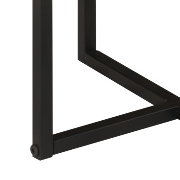 vidaXL Τραπεζάκι Σαλονιού 45x45x35cm από Μασίφ Ξύλο Ακακίας & Σίδηρο 1 τεμ.