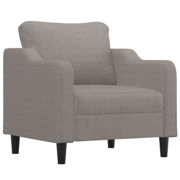 vidaXL Πολυθρόνα Taupe από Υφασμάτινη με Υποπόδιο 78x77x80cm 1 τεμ. Γωνιακός