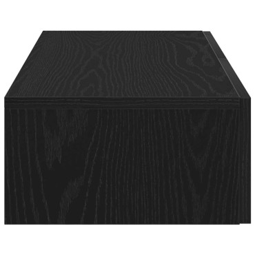 vidaXL Ράφι τοίχου με συρτάρια Μαύρο 80x33x17cm Κατασκευασμένο ξύλο 1 τεμ.