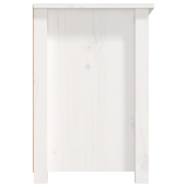vidaXL Έπιπλο Τηλεόρασης Λευκό 79x35x52cm από Μασίφ Ξύλο Πεύκου