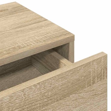vidaXL Ράφι τοίχου με συρτάρια Sonoma Oak Κατασκευασμένο ξύλο 80x33x17 cm 1 τεμ.