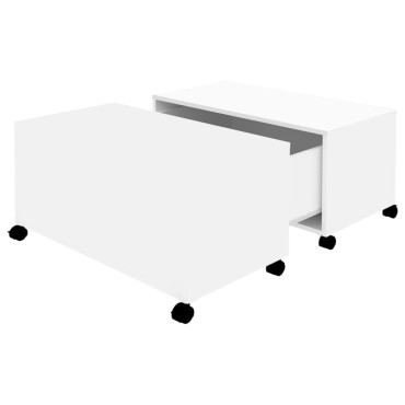 vidaXL Τραπεζάκι Σαλονιού Λευκό 75x75x38cm από Μοριοσανίδα 1 τεμ.