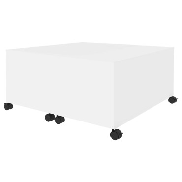 vidaXL Τραπεζάκι Σαλονιού Λευκό 75x75x38cm από Μοριοσανίδα 1 τεμ.