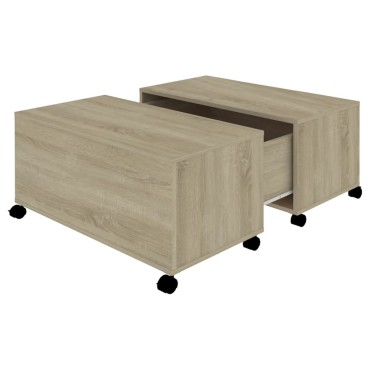 vidaXL Τραπεζάκι Σαλονιού Sonoma Δρυς 75x75x38cm από Μοριοσανίδα 1 τεμ.