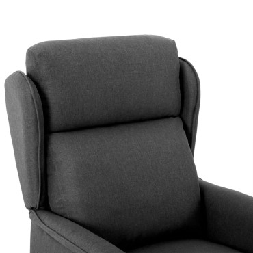 vidaXL Πολυθρόνα Recliner Σκούρο Γκρι Ύφασμα 66.5x94x101.5 cm