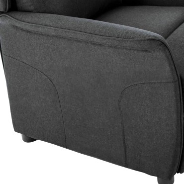 vidaXL Πολυθρόνα Recliner Σκούρο Γκρι Ύφασμα 66.5x94x101.5 cm