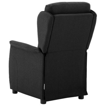 vidaXL Κάθισμα Ανακλινόμενο Μαύρο Ύφασμα 66.5x94x101.5 cm
