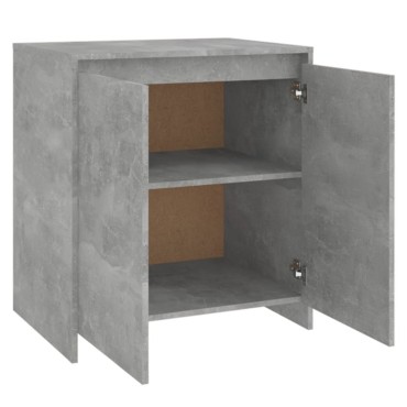 vidaXL Μπουφές Γκρι Σκυροδέματος 70x41x75cm Επεξεργασμένο Ξύλο 1 τεμ.