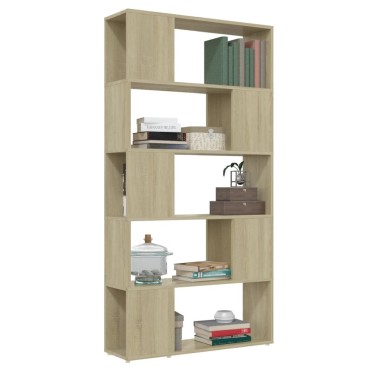 vidaXL Βιβλιοθήκη/Διαχωριστικό Χώρου Sonoma Δρυς 80x24x155cm Μοριοσ.