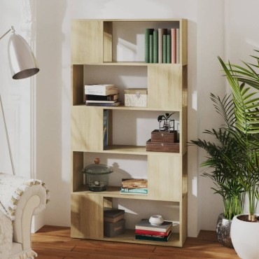 vidaXL Βιβλιοθήκη/Διαχωριστικό Χώρου Sonoma Δρυς 80x24x155cm Μοριοσ.