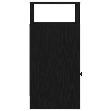 vidaXL Κομοδίνο με συρτάρι Μαύρο 25x31x66cm 1 τεμ.