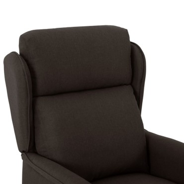 vidaXL Πολυθρόνα Ανακλινόμενη Σκούρο Καφέ 67,5x93,5x101,5cm Ύφασμα