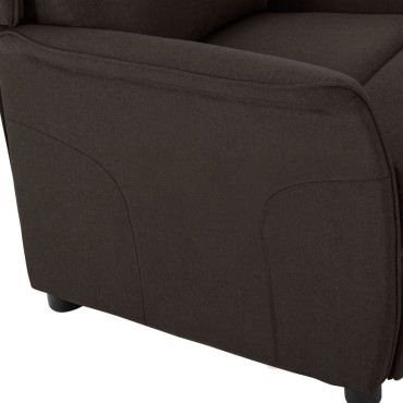 vidaXL Πολυθρόνα Ανακλινόμενη Σκούρο Καφέ 67,5x93,5x101,5cm Ύφασμα