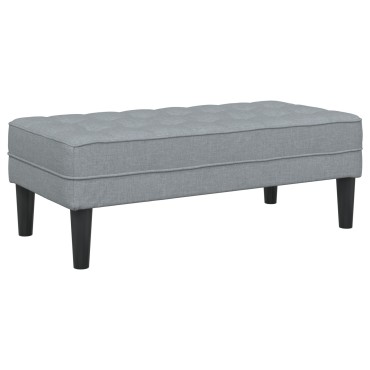 vidaXL Παγκάκι Ανοιχτό Γκρι 113x57x39cm Υφάσμα