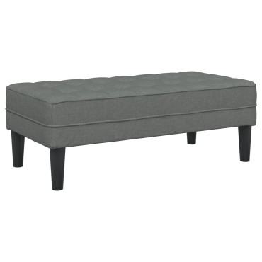 vidaXL παγκάκι με μαξιλάρι Σκούρο Γκρι 113x57x39cm ύφασμα