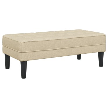 vidaXL Παγκάκι Κρεμ 113x57x39cm Υφάσματος