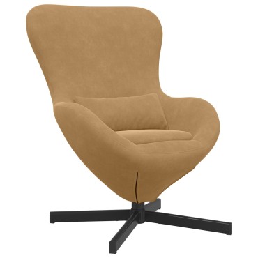 vidaXL Πολυθρόνα Αυγού Brown Βελούδο