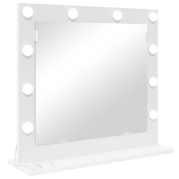 vidaXL Καθρέφτης Vanity με LED Φώτα Λευκό 60x55x18 εκ.