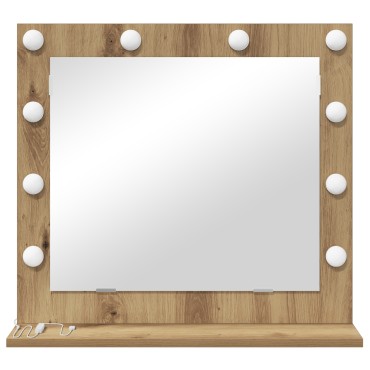 vidaXL Καθρέφτης τουαλέτας Artisan Oak 60 x 55 x 18 εκ. Ορθογώνιος