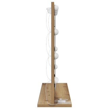 vidaXL Καθρέφτης τουαλέτας Artisan Oak 60 x 55 x 18 εκ. Ορθογώνιος