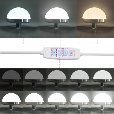 vidaXL Καθρέφτης Μακιγιάζ με LED Φώτα Μαύρη Δρυς 80x55x18 εκ