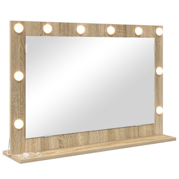 vidaXL Καθρέφτης Vanity Sonoma oak Επεξεργασμένο ξύλο, Γυαλί