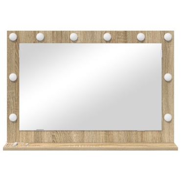 vidaXL Καθρέφτης Vanity Sonoma oak Επεξεργασμένο ξύλο, Γυαλί