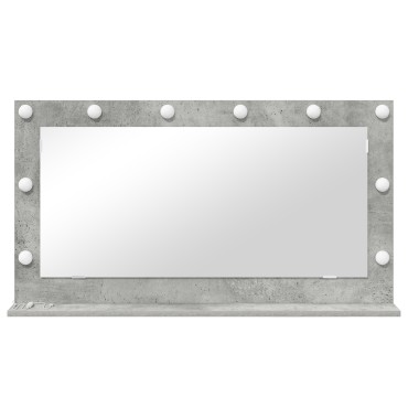 vidaXL Καθρέφτης μακιγιάζ Γκρι τσιμέντο 100 x 55 x 18 εκ Ορθογώνιος